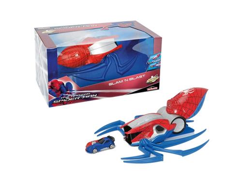 Smoby Véhicule Miniature Radiocommandés Spiderman Lanceur Light Up + 1 voiture